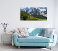 OBRAZ NA SZKLE ŚCIENNY do salonu widok na góry szczyty