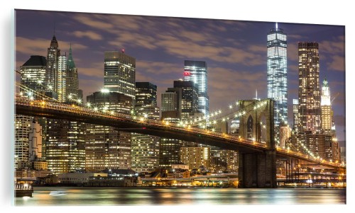 NOWOCZESNY FOTO OBRAZ SZKLANY Most Brookliński NEW YORK