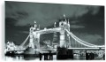 FOTO OBRAZ NA SZKLE SZKLANY Tower Bridge most czarno biały