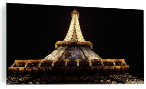 NOWOCZESNY FOTO OBRAZ NA SZKLE EIFFLA NOCĄ PARYŻ