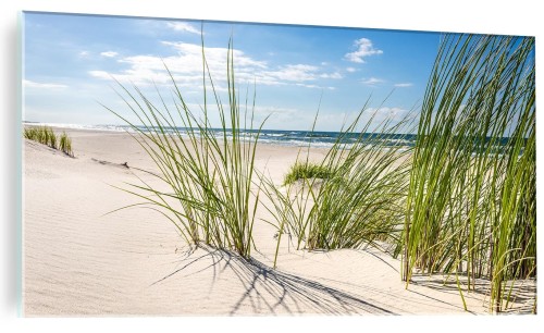 ŚCIENNY FOTO OBRAZ ZE SZKŁA DO SALONU PLAŻA PIASEK WYDMY 