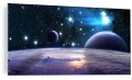 FOTO OBRAZ ZE SZKŁA DO SALONU KOSMOS PLANETY GWIAZDY