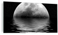FOTO OBRAZ ZE SZKŁA SZKLANY KSIĘŻYC OCEAN NOC