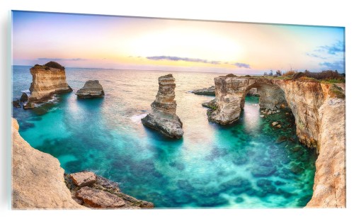 FOTO OBRAZ SZKLANY DO SALONU WYBRZEŻE KLIFY OCEAN