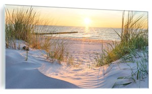OBRAZ NA SZKLE SZKLANY DO SALONU MORZE BAŁTYCKIE PLAŻA