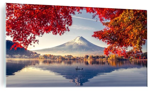 SZKLANY FOTO OBRAZ Fudżi Japonia widok góry