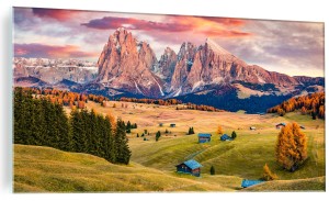 SZKLANY FOTO OBRAZ DO SALONU dolomity Alpy góry szczyty