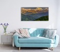 SZKLANY FOTO OBRAZ DO SALONU KRAJOBRAZ GÓRSKI SZCZYTY GÓR