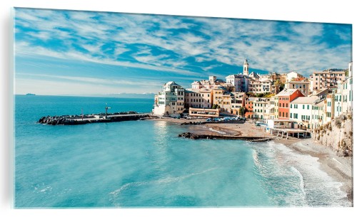 OBRAZ NA SZKLE SZKLANY ŚCIENNY widok na Bogliasco