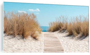 OBRAZ SZKLANY ŚCIENNY DO SALONU PLAŻA BAŁTYK MORZE 