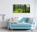 OBRAZ SZKLANY DO SALONU DRÓŻKA W LESIE LAS DRZEWA