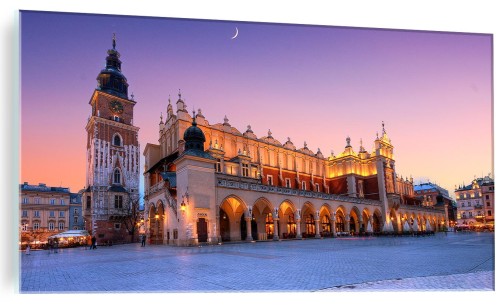 OBRAZ SZKLANY NA SZKLE Sukiennice Krakowskie rynek