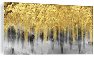 FOTO OBRAZ NA SZKLE DO BIURA ZŁOTA ABSTRAKCJA