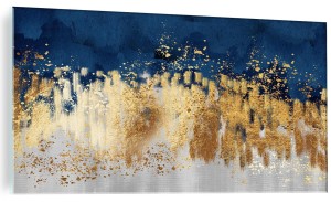 FOTO OBRAZ SZKLANY DO SALONU ELEGANCKI GRANAT ZŁOTO