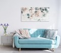 NOWOCZESNY FOTO OBRAZ SZKLANY DO SALONU DELIKATNE KWIATY