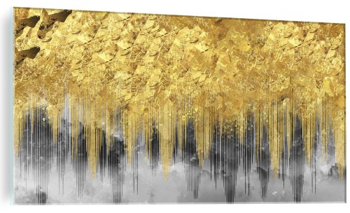 ELEGANCKI FOTO OBRAZ SZKLANY NOWOCZESNA ZŁOTA ABSTRAKCJA