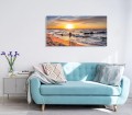 FOTO OBRAZ SZKLANY DO SALONU Morze Zachód Słońca Plaża