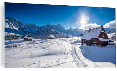 Foto obraz na szkle do salonu Zimowa Hala Gąsienicowa Tatry