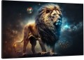 Obraz na płótnie canvas do salonu KRÓL LEW ABSTRAKCJA 