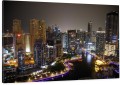 Obraz na płótnie canvas do salonu sypialni Marina Dubaj miasto nocą 