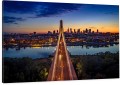 Obraz Warszawa Most Świętokrzyski rzeka panorama na płótnie do salonu 