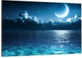 Obraz na płótnie do sypialni księżyc nad oceanem 