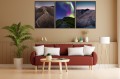 OBRAZY DEKORACYJNE PLAKATY ZESTAW SZCZYTY GÓR ZORZA