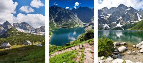 OBRAZY DEKORACYJNE PLAKATY ZESTAW TATRY MORSKIE OKO GÓRY