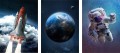 OBRAZY NOWOCZESNE PLAKATY ZESTAW KOSMOS KOSMONAUTA