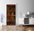 Fototapeta naklejka na drzwi regał na książki biblioteczka