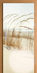 FOTOTAPETA OKLEINA NA DRZWI trawa boho natura