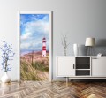 FOTOTAPETA OKLEINA NA DRZWI latarnia morska widok klif
