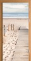 FOTOTAPETA OKLEINA NA DRZWI plaża morze pomost piasek