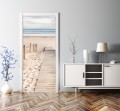 FOTOTAPETA OKLEINA NA DRZWI plaża morze pomost piasek