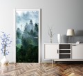 NAKLEJKA NA DRZWI OKLEINA LAS NATURA MGŁA