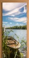 Naklejka FOTOTAPETA na drzwi JEZIORO NATURA ŁÓDKA