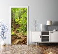 FOTOTAPETA OKLEINA NA DRZWI leśna droga natura las