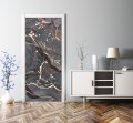 ELEGANCKA FOTOTAPETA OKLEINA NA DRZWI szary rose gold marmur