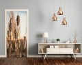 Naklejka na drzwi samoprzylepna styl boho natura zboże