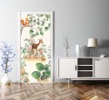 FOTOTAPETA OKLEINA NA DRZWI DLA DZIECI ZWIERZĄTKA LEŚNE LAS