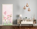 FOTOTAPETA NAKLEJKA NA DRZWI DLA DZIECI KWIATY PASTEL ŁĄKA