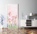 FOTOTAPETA NAKLEJKA NA DRZWI DLA DZIECI KWIATY PASTEL ŁĄKA