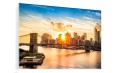 OBRAZ SZKLANY WSCHÓD SŁOŃCA NAD BROOKLINEM MOST BROOKLIŃSKI