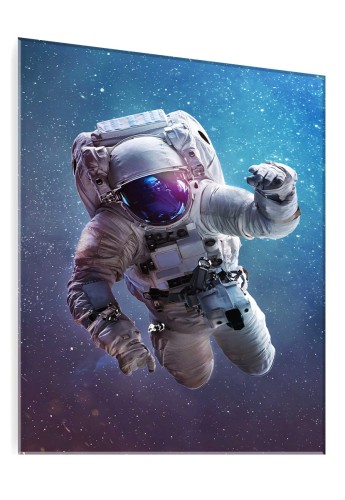OBRAZ SZKLANY KOSMOS GWIAZDY MGŁAWICE ASTRONAUTA