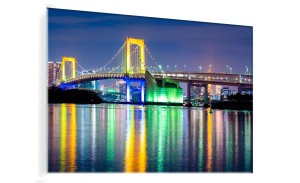 OBRAZ SZKLANY DO SALONU RAINBOW BRIDGE MOST TOKYO JAPONIA