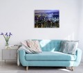 OBRAZ SZKLANY DO SALONU HONG KONG PANORAMA WIEŻOWCE MIASTO NOCĄ