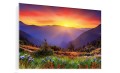 OBRAZ SZKLANY DO SALONU ZACHÓD SŁOŃCA W GÓRACH