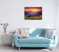 OBRAZ SZKLANY DO SALONU ZACHÓD SŁOŃCA W GÓRACH