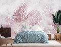Fototapeta do salonu sypialni RÓŻOWE LIŚCIE 