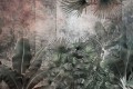 FOTOTAPETA DO SALONU SYPIALNI BETON MONSTERA ROŚLINY